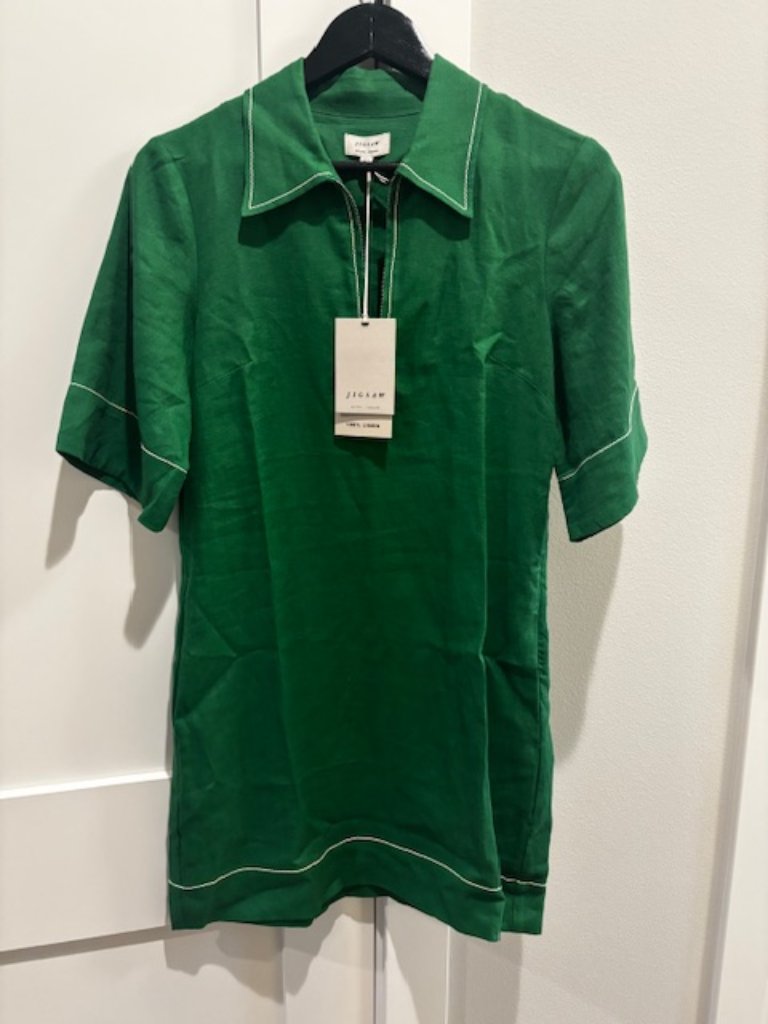 Gorgeous Green Jigsaw Linen Dress From London